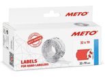 Meto 30007361 Etichette Meto Per Etichettatrici Di Prezzi, 32 X 19 Mm, Rosso