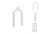 Vidaxl Arco Di Rose Verde Scuro 120X38X258 Cm In Ferro - Archi Di Rose, Graticci E Pergole