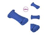 Vidaxl Corda Da Barca Blu 5 Mm 100 M In Polipropilene - Corde