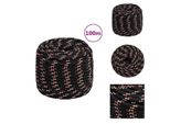 Vidaxl Corda Per Barca Nera 18 Mm 100 M Polipropilene - Corde