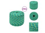 Vidaxl Corda Per Barca Verde 12 Mm 250 M Polipropilene - Corde