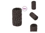 Vidaxl Corda Da Barca Nera 2 Mm 50 M In Polipropilene - Corde