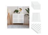 Vidaxl Ante Dell'armadio A Doghe 4 Pezzi Bianco 39,5X49,4 Cm Legno Massiccio - Ante Dell'armadio