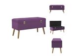 Vidaxl Panca Con Vano Portaoggetti 80 Cm In Velluto Viola - Panche Per Il Corridoio E Per La Casa