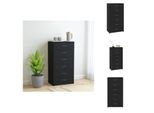 Vidaxl Credenza A 6 Cassetti Nera 50X34X96 Cm In Legno - Credenze