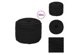 Vidaxl Corda Da Lavoro Nera 12 Mm 50 M Poliestere - Corde