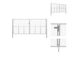 Vidaxl Cancello Da Giardino In Acciaio Zincato 415 X 250 Cm Argento - Cancelli Da Giardino