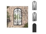 Vidaxl Specchio Da Giardino Nero 100X45 Cm In Ferro - Specchio