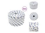 Vidaxl Corda Da Barca Bianca 12 Mm 25 M In Polipropilene - Corde