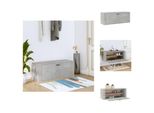 Vidaxl Scarpiera A Muro Grigio Cemento 100X35X38 Cm In Legno - Scarpiere E Armadietti