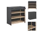 Vidaxl Scarpiera Con Coperchio Grigio 79 X 40 X 80 Cm In Tessuto - Scarpiere E Armadietti