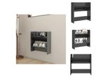Vidaxl Scarpiera A Muro Grigio Lucido 60X18X60 Cm In Legno - Scarpiere E Armadietti