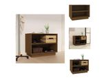 Vidaxl Scarpiera Marrone Miele 60X34X45 Cm In Legno Di Pino Massiccio - Scarpiere E Armadietti