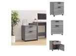 Vidaxl Cartella Mobile Con Rotelle Grigio Sonoma 45X38X54 Cm - Cartelle Di Archiviazione