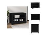 Vidaxl Panca Per Scarpe Nera 70X38X45,5 Cm In Legno Di Pino Massiccio - Scarpiere E Armadietti