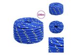 Vidaxl Corda Da Barca Blu 20 Mm 100 M In Polipropilene - Corde