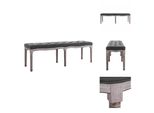 Vidaxl Panca In Legno Massiccio Di Lino 150X40X48 Cm Grigio Scuro - Panche Da Sala E Da Petto