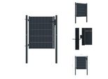 Vidaxl Cancello Per Recinzione In Pvc E Acciaio 100X81 Cm Antracite - Cancelli Da Giardino