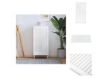 Vidaxl Armadio A Doghe Design Bianco 99,3X49,4 Cm In Legno Di Pino Massiccio - Porte Per Armadi