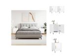Vidaxl Comodini 2 Pz. Bianco Lucido 40X40X50 Cm Materiale A Base Di Legno - Comodini