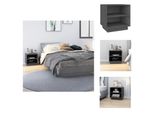 Vidaxl Comodini 2 Pz. Grigio 40X34X40 Cm In Pino Massiccio - Comodini