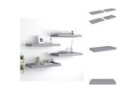 Vidaxl Mensole Galleggianti 4 Pz. Grigio 50X23X3,8 Cm Mdf - Mensole A Muro