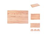 Vidaxl Piano Da Tavolo 60X40X(2-4) Cm In Legno Massiccio Trattato Bordo Albero - Piani Da Tavolo