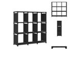 Vidaxl Scaffale A Cubo Con 9 Scomparti Nero 103X30X107,5 Cm In Tessuto - Librerie & Librerie