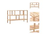 Vidaxl Mensola Da Bagno In Legno Massiccio Di Noce 100X40X65 Cm - Librerie E Scaffali