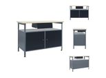 Vidaxl Banco Da Lavoro Nero 120X60X85 Cm In Acciaio - Banchi Da Lavoro