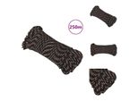 Vidaxl Corda Da Barca Nera 4 Mm 250 M In Polipropilene - Corde