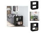 Vidaxl Libreria Nera 60X35X71 Cm In Legno Di Pino Massiccio - Librerie E Scaffali