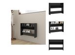 Vidaxl Scarpiera A Muro Nero Lucido 80X18X60 Cm In Legno - Scarpiere E Armadietti