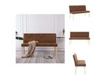 Vidaxl Panca 139,5 Cm In Pelle Scamosciata Marrone - Panche Per Il Corridoio E Per La Casa