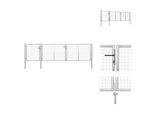 Vidaxl Cancello Da Giardino In Acciaio 400 X 100 Cm Argento - Cancelli Da Giardino