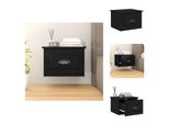 Vidaxl Comodino Da Parete Nero 41,5X36X28 Cm - Comodini