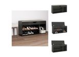Vidaxl Panca Per Scarpe Con Cuscino Grigio 104X30X49 Cm Materiale A Base Di Legno - Scarpiere E Armadietti