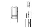 Vidaxl Cancello Da Giardino In Acciaio 1X2,5 M Nero - Cancelli Da Giardino