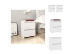 Vidaxl Comodini 2 Pz. Bianco 30X30X40 Cm Materiale A Base Di Legno - Comodini