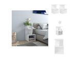 Vidaxl Comodini 2 Pz. Bianco 35X35X55 Cm Materiale A Base Di Legno - Comodini