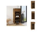 Vidaxl Scarpiera In Rovere Affumicato 40X36X105 Cm Materiale A Base Di Legno - Scarpiere E Armadietti