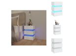Vidaxl Comodino Led Bianco 45X35X67 Cm Materiale Legno - Comodini