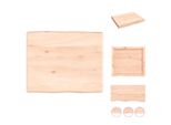 Vidaxl Piano Da Tavolo 60X50X(2-6) Cm In Legno Massiccio Non Trattato Con Bordo Ad Albero - Piani Da Tavolo
