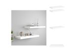 Vidaxl Mensole Da Parete Galleggianti 2 Pz. Bianco 60X23,5X3,8Cm Mdf - Mensole Da Parete