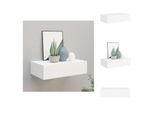 Vidaxl Mensola A Muro Con Cassetto Bianco 40X23,5X10 Cm Mdf - Mensole A Muro