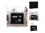Vidaxl Libreria Nera 80X35X68 Cm In Legno Di Pino Massiccio - Librerie E Scaffali