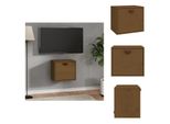 Vidaxl Armadio A Muro Marrone Miele 40X30X35 Cm In Legno Di Pino Massiccio - Mensole A Muro
