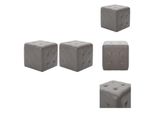 Vidaxl Pouf 2 Pz. Grigio 30X30X30 Cm In Pelle Finta - Pouf