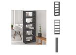 Vidaxl Libreria/Divisorio Grigio 60X30X167,5 Cm In Legno Di Pino Massiccio - Librerie E Scaffali