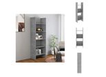Vidaxl Libreria Grigio Cemento 60X35X180 Cm In Legno - Librerie E Scaffalature